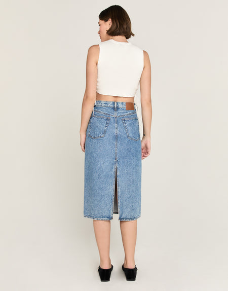 HARLEY High-Rise Midi Skirt in Glendale