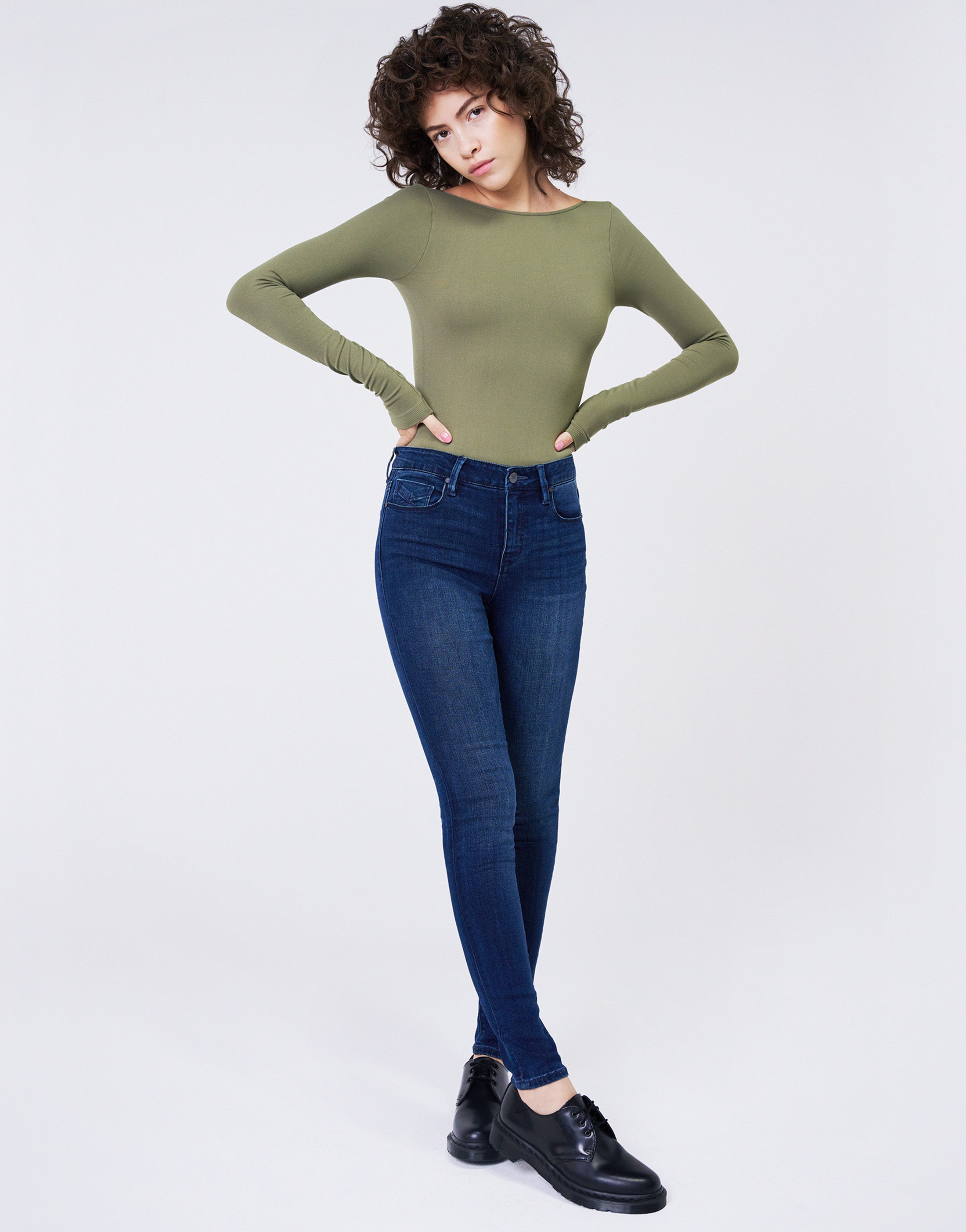 KORA Mid-Rise Skinny in Blue Star