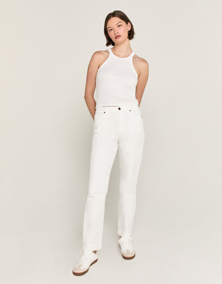 WILLA High-Rise Mom Fit Straight Leg in Halo