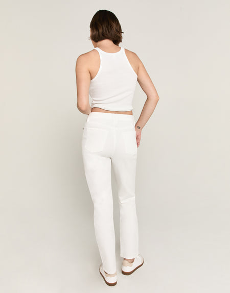 WILLA High-Rise Mom Fit Straight Leg in Halo