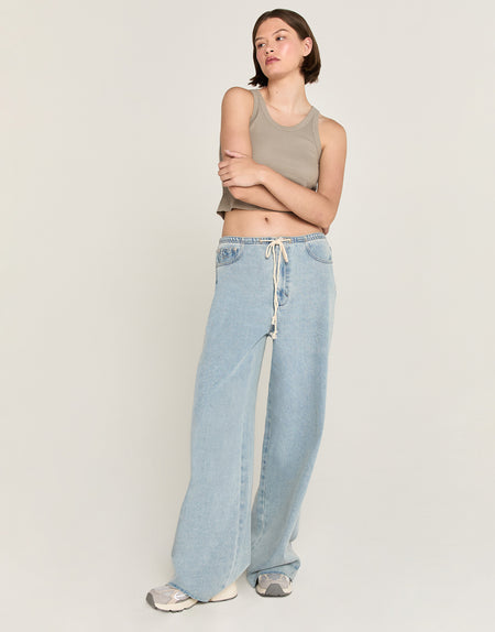 REECE Mini Waistband Wide-Leg in Mammoth