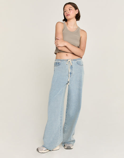 REECE Mini Waistband Wide-Leg in Mammoth