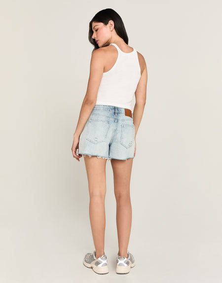 EMMA High-Rise Mom Short in Bow