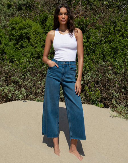 GRETA Mid-Rise Cropped Wide Leg in Franklin