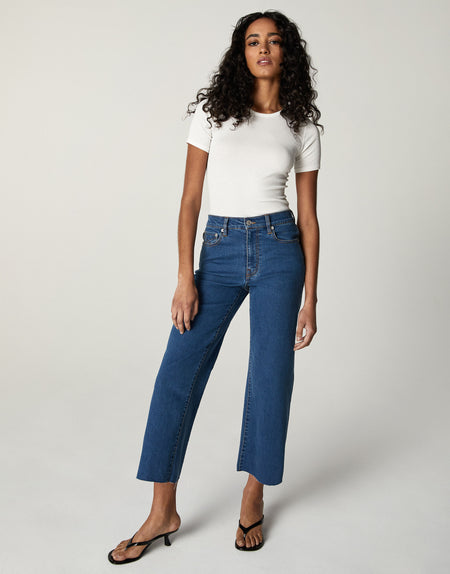 GRETA Mid-Rise Cropped Wide Leg in San Vicente