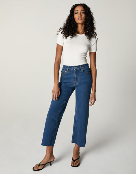 GRETA Mid-Rise Cropped Wide Leg in San Vicente