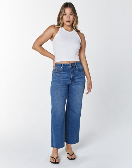 NOEMI High-Rise Cropped Wide Leg in Rowena