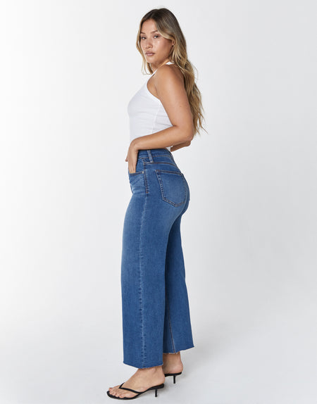 NOEMI High-Rise Cropped Wide Leg in Rowena