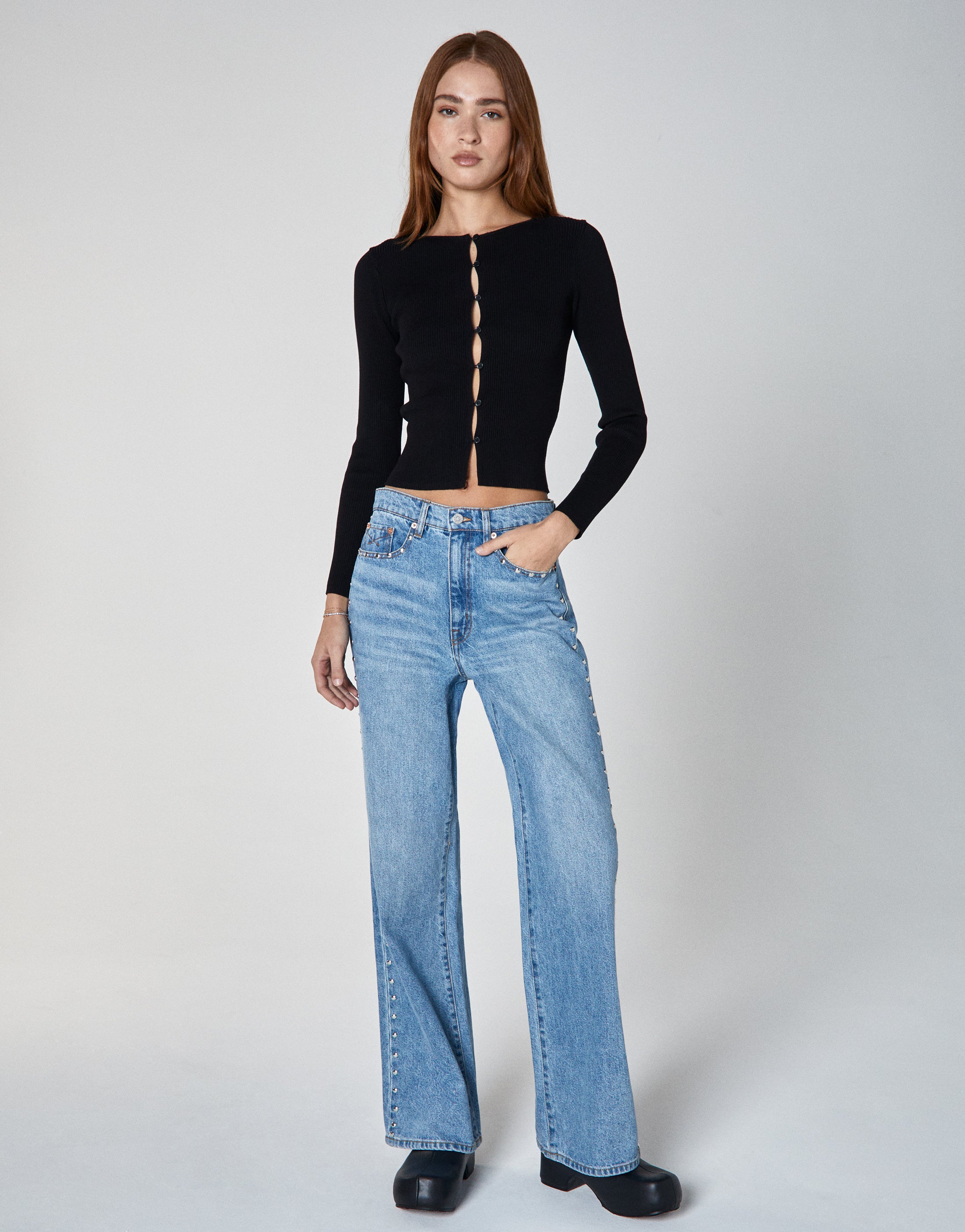 JOLENE High-Rise Mom A-Line Flare in La Brea – Unpublished