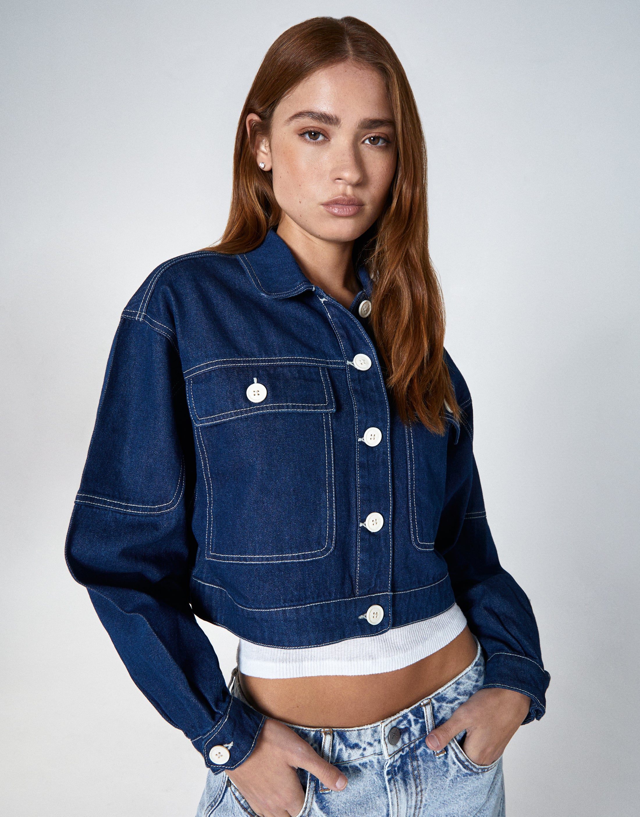 JUNI Cropped Utility Jacket in Brit – Unpublished Collection