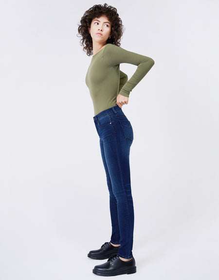 KORA Mid-Rise Skinny in Blue Star
