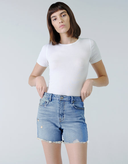 EMMA High Rise Mom Short in Beam