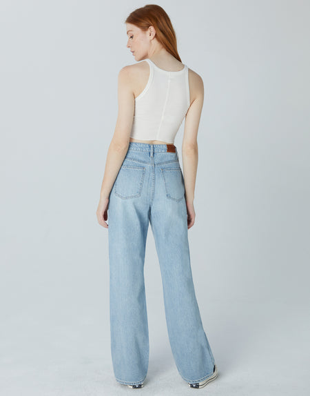 JOLENE High Rise Mom A-Line Flare in Spark