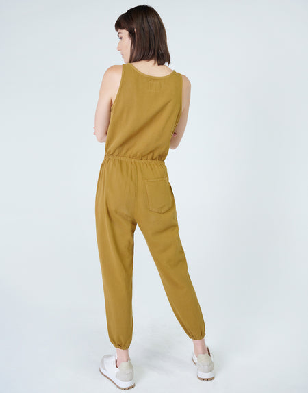 RUTHIE Elastic Waistband Romper in Bronze