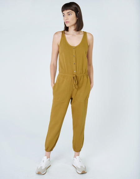 RUTHIE Elastic Waistband Romper in Bronze