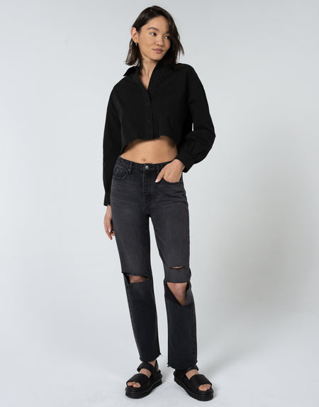 WILLA High Rise Mom Fit Straight Leg in Ramble