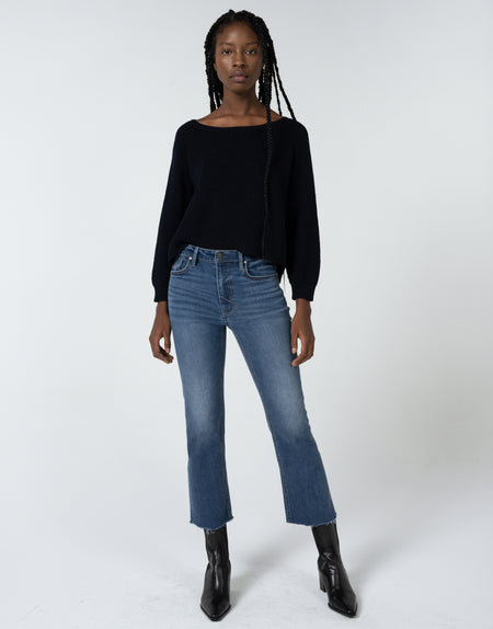 MARLOW Mid Rise Cropped Demi Flare in Muse